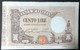 100 Lire Matrice Laterale Fascio 12 02 1927 Raro Biglietto Pressato E Restaurato  LOTTO 4126 - Collections