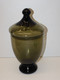 Delcampe - *ANCIEN POT COUVERT VERRE FUME VINTAGE Années 70 JUS De GRENIER COLLECTION    E - Vases