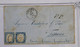 BF10  ITALIA  BELLA LETTERA RR 1861 NOVARA  A FELLANO +P.P  +PAIRE DE TP 20C BLEU + +AFFRANC. INTERESSANT   ++ - Non Classés