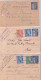 1938/1940 - PAIX - 3 CARTES-LETTRE 65c Dont 2 Avec COMPLEMENT MERCURE - Kartenbriefe