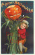 258495-Halloween, IAP No 978-5, Ellen Clapsaddle, Boy With Jack O Lantern Smoking Pipe - Halloween