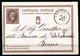 Z3441 ITALIA REGNO 1876 Cartolina Postale 15 C.con Risposta Pagata (N° 2 D'ITALIA) Da CREMA 6 GEN 76 Per Breno (BS), Ott - Entiers Postaux