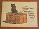 Delcampe - 3 EARLY C20 GOOD LUCK CARDS - SWANSEA, A 1929 FLORAL GOOD LUCK CARD AND AN OLD, UNUSED, BLACK CAT, XMAS CARD - Glamorgan
