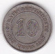 Straits Settlements , 10 Cents 1927 . George V. Argent. KM# 29b - Maleisië