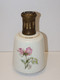 *JOLIE LAMPE BERGER PORCELAINE CAMILLE THARAUD FLEURS ROSES REHAUTS EMAIL XXe E - Limoges (FRA)