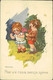 CASTELLI SIGNED 1920s POSTCARD - PROVERBI - KIDS - NON V'E' ROSA SENZA SPINE - ROMANIA STAMPS - 590/1 (3833) - Castelli