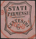 Segnatasse X Giornali 6 C. Rosa Vivo Sass 1 Usato F. Em.D,AD, Cert. Giulio Bolaffi Spl Cv 1000 - Parma