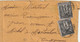 BANDE JOURNAL Affranchie à 2cts Marque OR En Bleu - 1876-1878 Sage (Tipo I)