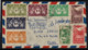 GUYANE -  CAYENNE 5/3/51 - DEUIL 10/3/51. N° 202.203.216. Et Série Londres. Lettre Recommandée. - Storia Postale