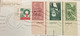 USA TO GERMANY USED COVER1967, 4 STAMPS WITH PLATE NUMBER  ! VIGNETTE LABEL  JUNIOR BLIND THANKSGIVING,STAMP ROOSWELT H - Storia Postale