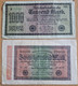 2 X DUITSLAND :  1000 REICHSBANKNOTE 1922 + SCHAARSE 20000 MARK 1923 T.SCHMIDT Nr76 & 85 - 20000 Mark