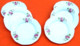 6 Assiettes à Fromage / Dessert Porcelaine Blanche Décor Floral Arpo Diamètre : 195mm - Other & Unclassified