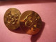 ♥️ 2 Bouton De Livrée Livreiknoop Livreeknopf Livery Button FLEUR DE LYS INIALES ENTRECROISEES 19 EME CHASSE NOBLE ROYAL - Boutons