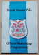 Brook House FC Vs Paulton Rovers FC Football Match Program - Books