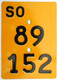 Velonummer Mofanummer Solothurn SO 89152 Ohne Vignette - Number Plates