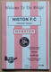 Histon FC Vs Stamford FC England Football Match Program - Bücher