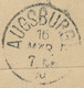 GB „EXCHANGE / LIVERPOOL“ CDS Double Circle 25mm On Superb QV ½ D Brown Postal Stationery Wrapper To AUGSBURG, Bavaria, - Storia Postale