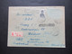 Russland UdSSR 1956 Auslandsbrief Nach Leipzig Einschreiben Recommande Moscou Und Ank. Stempel - Brieven En Documenten