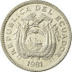 Monnaie, Équateur, 20 Centavos, 1981, TTB, Nickel Plated Steel, KM:77.2a - Ecuador
