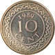 Monnaie, Surinam, 10 Cents, 1989, SPL, Nickel Plated Steel, KM:13a - Surinam 1975 - ...