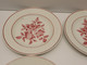 *7 PETITES ASSIETTES DESSERT CERAMIQUE TAURION PB LIMOGES FLEURS ROSES ROSES  E - Limoges (FRA)