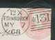 GB „131 / EDINBURGH“ Scottish Duplex Postmark (between 3 Thin Bars, Different Lenght, 131 Between Stars) On VF PS - Covers & Documents