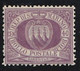 San Marino 1877 - 40c. - UNUSED - Violet Coat Of Arms - Signed By Alberto Diena - Nuevos