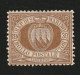 San Marino 1877 - 30c. - UNUSED - Brown Coat Of Arms - Signed By Diena - Ongebruikt