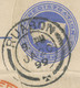 GB 1899 Superb 2d Blue QV Registered Provisional Postal Stationery Envelope (Huggins RP21G Provisional) Uprated W 2 1/2d - Storia Postale