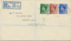 GB 1936 King Edward VIII ½d, 1 ½d And 2 ½d On Very Fine FDC R-cover (correct Postage: Letter Rate 1½d + 3d Registration) - Cartas & Documentos