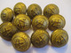 11  Boutons Anciens  Bombés/Militaria/ Enseignement/ Ecole Nationale Professionnelle/2,1  Cm /Début--XXéme   BOUT213 - Boutons