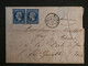 BK12  FRANCE BELLE LETTRE 1859 ROANNE A LA PORTE GRENOBLE  +PAIRE  N°14 +++AFF. INTERESSANT++ - 1853-1860 Napoleone III