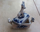 Delcampe - Vintage Boite En Cerf Gzhel Porcelaine, Pot Russe, Gzhel Porcelaine Céramique, Décor De Maison, Décorative Porcelaine - Gzel (RUS)