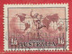 Australie PA/AM N°6 1S6p Brun-lilas1937 Mythologie Mercure O - Gebruikt