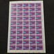 Aeronautica Militare 1923-1973. Anno  1973. Valore 50 Lire. Foglio 50pz. Fluorescente.  Condizioni Eccellenti. - Full Sheets