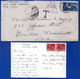 1333.ITALY.TRIEST. 1946 COVER(BADLY OPENED,STAMP DAMAGED) AND POSTCARD TO USA - Marcophilie