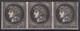 FRANCE : 1876 - ESSAI PROJET GAIFFE 10c NOIR BANDE DE 3 ( DEFECTUEUX ) NEUVE - A VOIR COTE 660 € - Prove, Non Emessi, Vignette Sperimentali