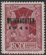 412 Occupazione Tedesca Dell'Egeo  1944 - 5 C. Lilla Rosso Soprastampato “WEIHNACHTEN 1944” Con Cifre Spaziate N. 9 MNH - Ägäis