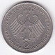 2 Deutsche Mark 1969 J HAMBOURG , Konrad Adenauer, Cupronickel, KM# 124 - 2 Marchi