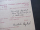 1940 Protektorat Böhmen Und Mähren Ganzsache Zentralsozialversichungsanstalt Dienstpostkarte DPB 1 Antwortteil - Storia Postale