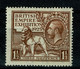 Ref 1595 - GB 1925 - KGV British Empire Exhibition 1 1/2d Mint Stamp - Nuevos