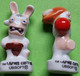 Lot 24 Fèves - Porcelaine - Astérix ; Lapins Crétins ; Maya ; Capitain America ; Doudou ; Mouton - Vers 1980 / 2020 - Personnages