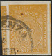 II^ Em. 5 C. Giallo Arancio Margini Enormi Bdf Usato Eccezionale Certificato - Sassone N.6 - Parme