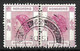 HONG KONG....QUEEN ELIZABETH II....(1952-22..)...." 1954..".......50c X PAIR....SG185.........CDS.......VFU... - Gebraucht