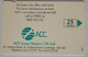 UK  25 Units ACC Phonecard "  Anemone ( Notched ) - Emissions Entreprises