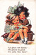 Enfant - Illustration - La Place Est Bonne - Colorisé - Enfants Qui Se Font Un Calin  -  Carte Postale Ancienne - Gruppen Von Kindern Und Familien