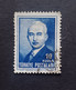 OTTOMAN العثماني التركي Türkiye 1946 EFFIGY OF THE ISMET PRESIDENT COLOR ERROR ROYAL BLUE INSTEAD OF SLATE 7 SCANNER - Gebraucht