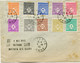 FRANCE ENVELOPPE AFFRANCHIE AVEC LES N°620 / 629 + CACHET " 8 MAI 1945 VICTOIRE HONNEUR AUX ALLIES " AVEC OBL AUXERRE... - 1944-45 Arc Of Triomphe