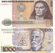 2 BILLETS NEUFS 500 INTIS PEROU ET 1000 CRUZADOS BRESIL - Other - America