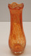 Delcampe - *JOLI VASE VERRE Soufflé VINTAGE INCOLORE & ORANGE Collection Déco XXe   E - Vases